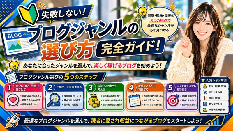 初心者必見！稼げるブログジャンルの選び方と注目のトレンド分野 