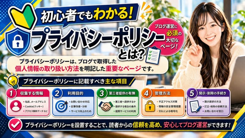 プライバシーポリシーとは？ウェブサイト運営者が理解すべき基礎知識と作り方を解説！ 