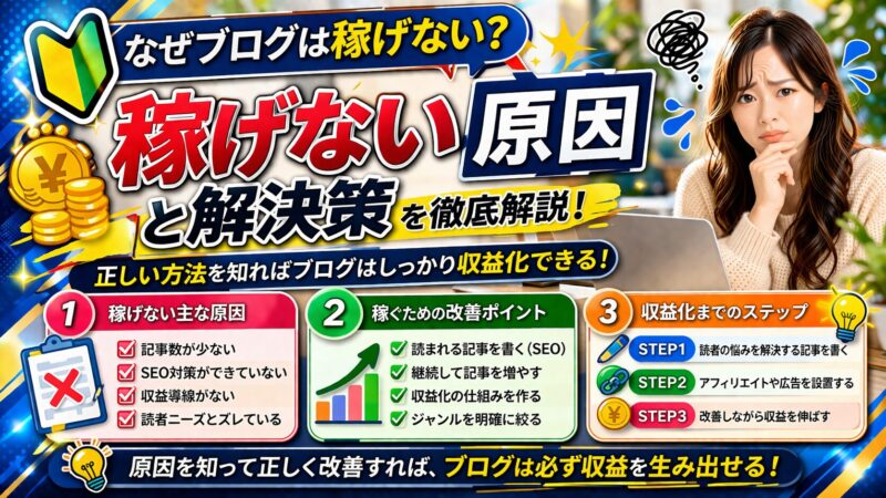 【初心者必見】ブログの収益化は難しい？成功するための5つの実践的戦略を解説 