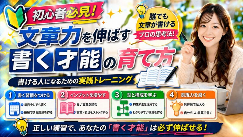 【文章力トレーニング】効果とメリットを徹底解説！効果的なトレーニング法7選 