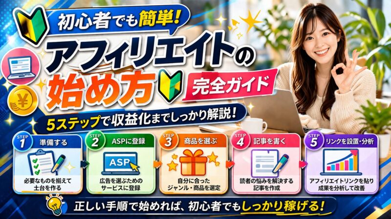 【初心者必見】アフィリエイトの始め方！成功するための完全マニュアル 