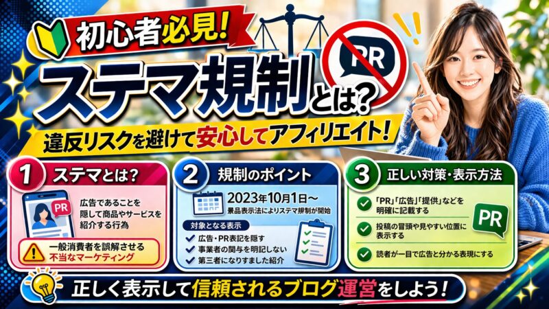 ステマ規制とは？景品表示法に基づく広告規制の概要と対象ケースを徹底解説 